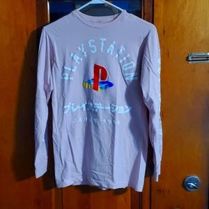Retro Playstation Long Sleeved T-Shirt Size Small